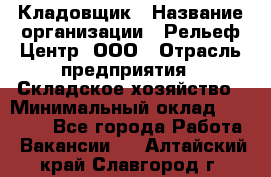 Кладовщик › Название организации ­ Рельеф-Центр, ООО › Отрасль предприятия ­ Складское хозяйство › Минимальный оклад ­ 28 000 - Все города Работа » Вакансии   . Алтайский край,Славгород г.